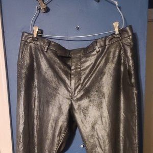 Men's Twisted Tailor Silver/Black Striped Slacks